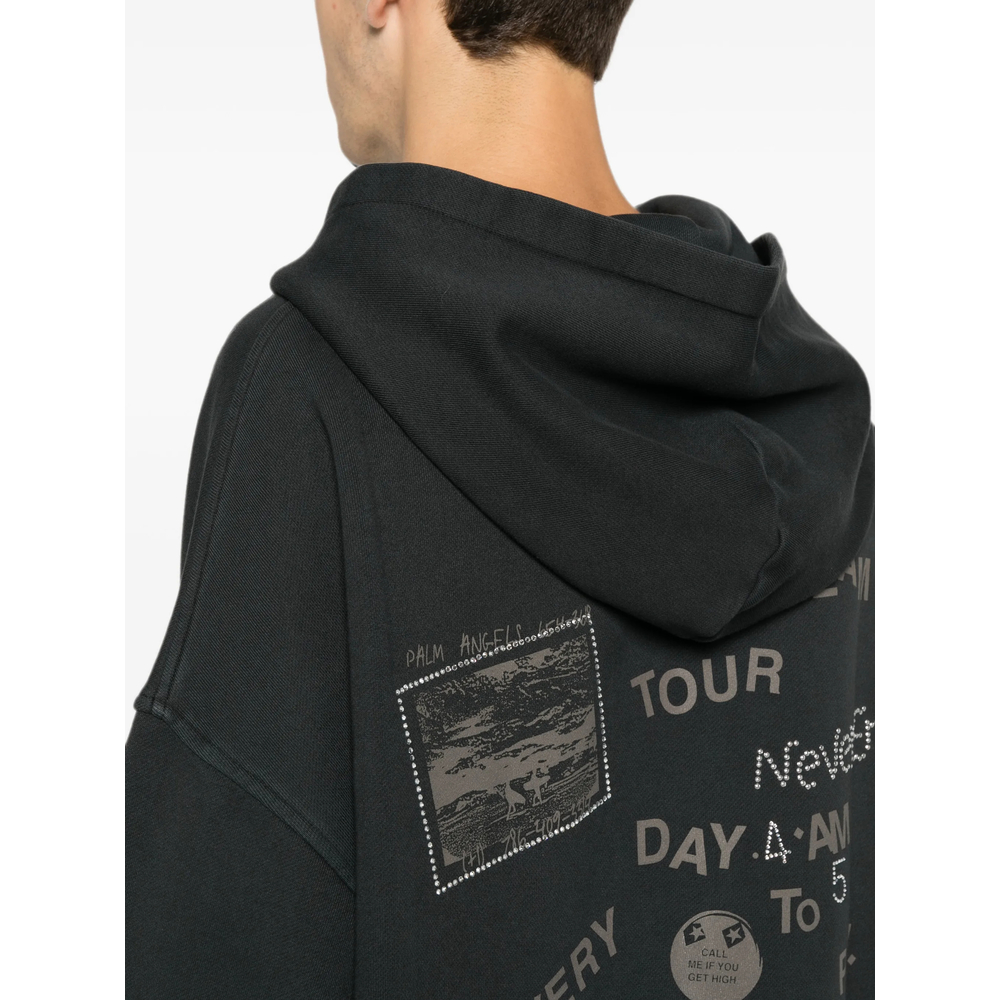 Graphic-Print Zip-Up Hoodie