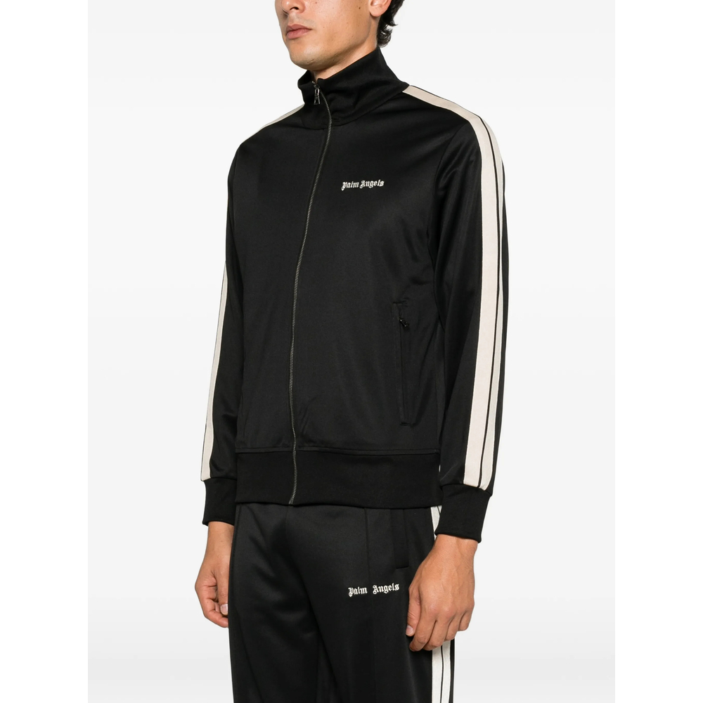 Embroidered-Logo Zip-Up Sweatshirt