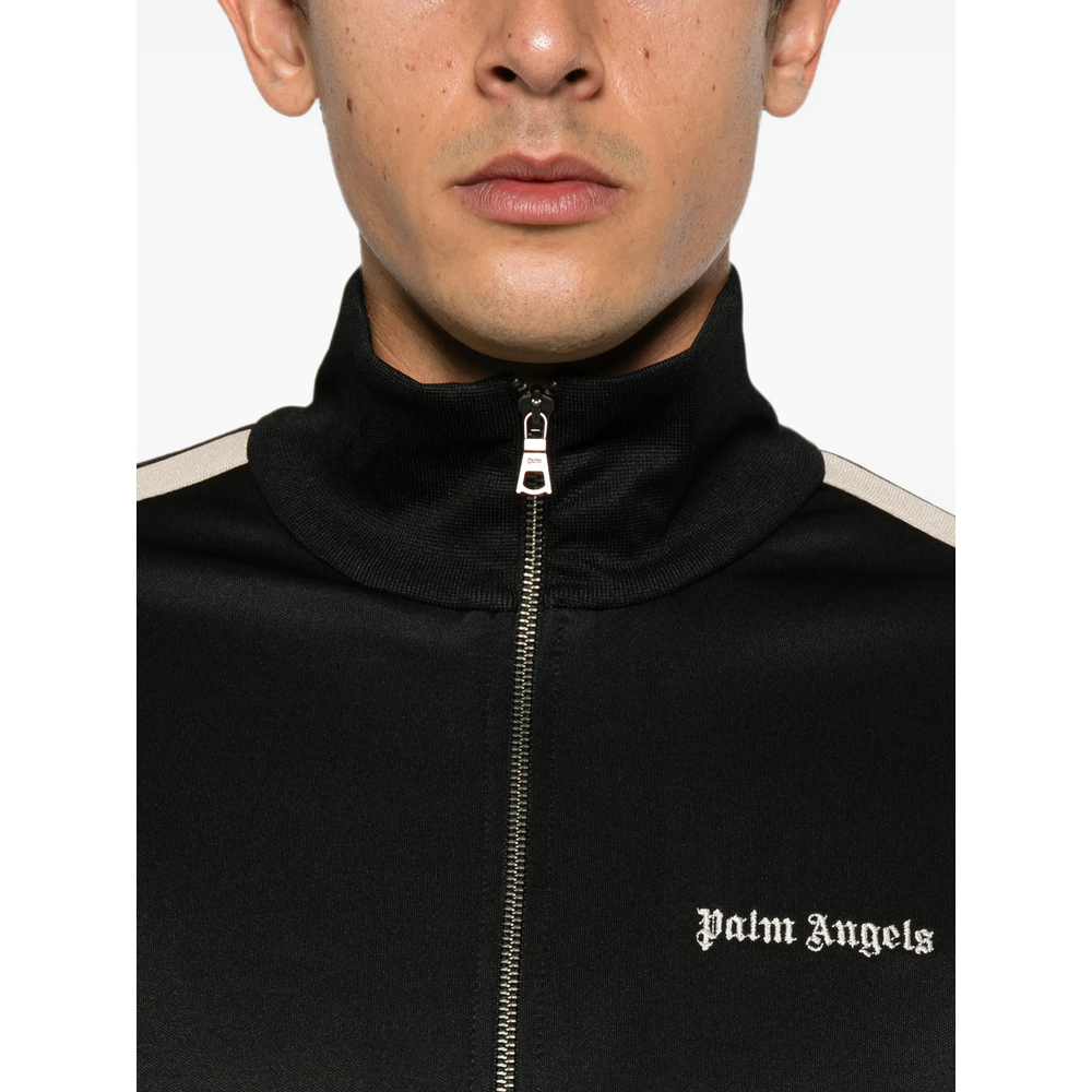 Embroidered-Logo Zip-Up Sweatshirt