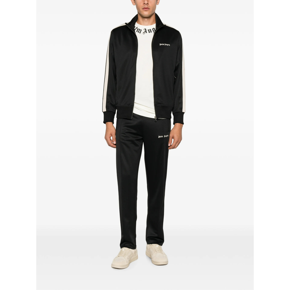 Embroidered-Logo Zip-Up Sweatshirt