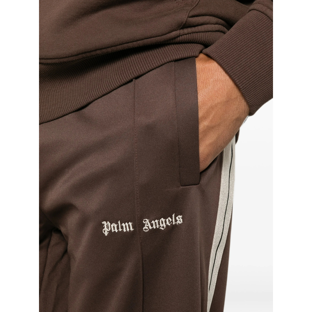 Embroidered-Logo Side-Stripe Track Pants