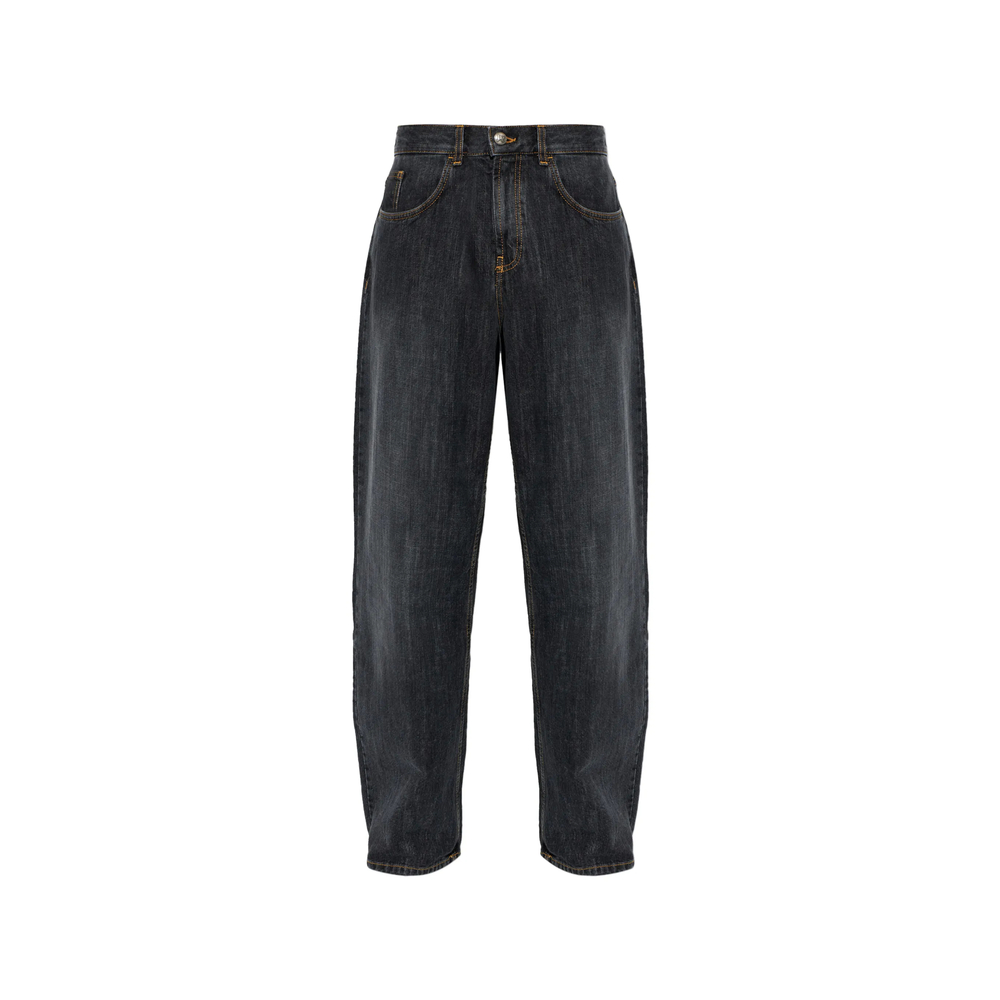 Five-Pocket Straight-Leg Jeans