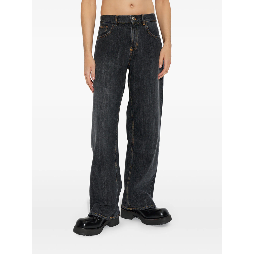 Five-Pocket Straight-Leg Jeans