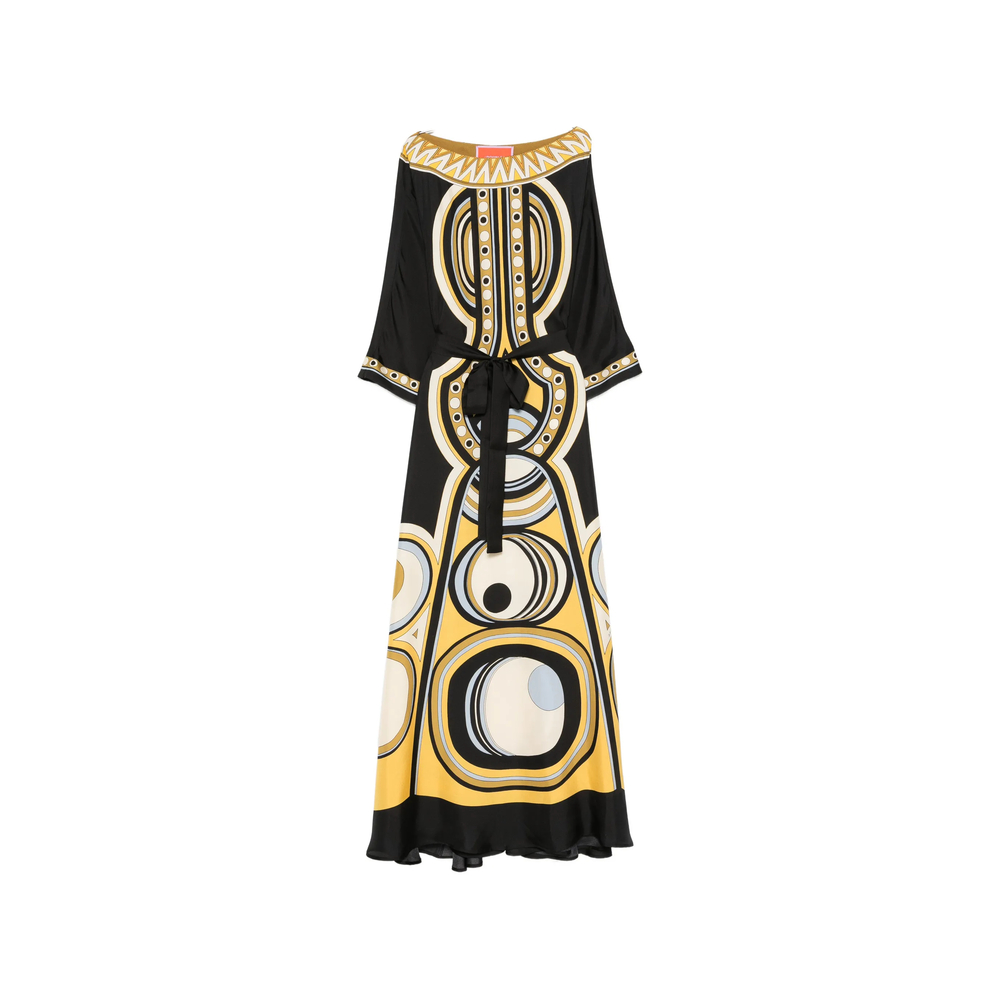 La Doublej Sacred Heart-print Dress In Black