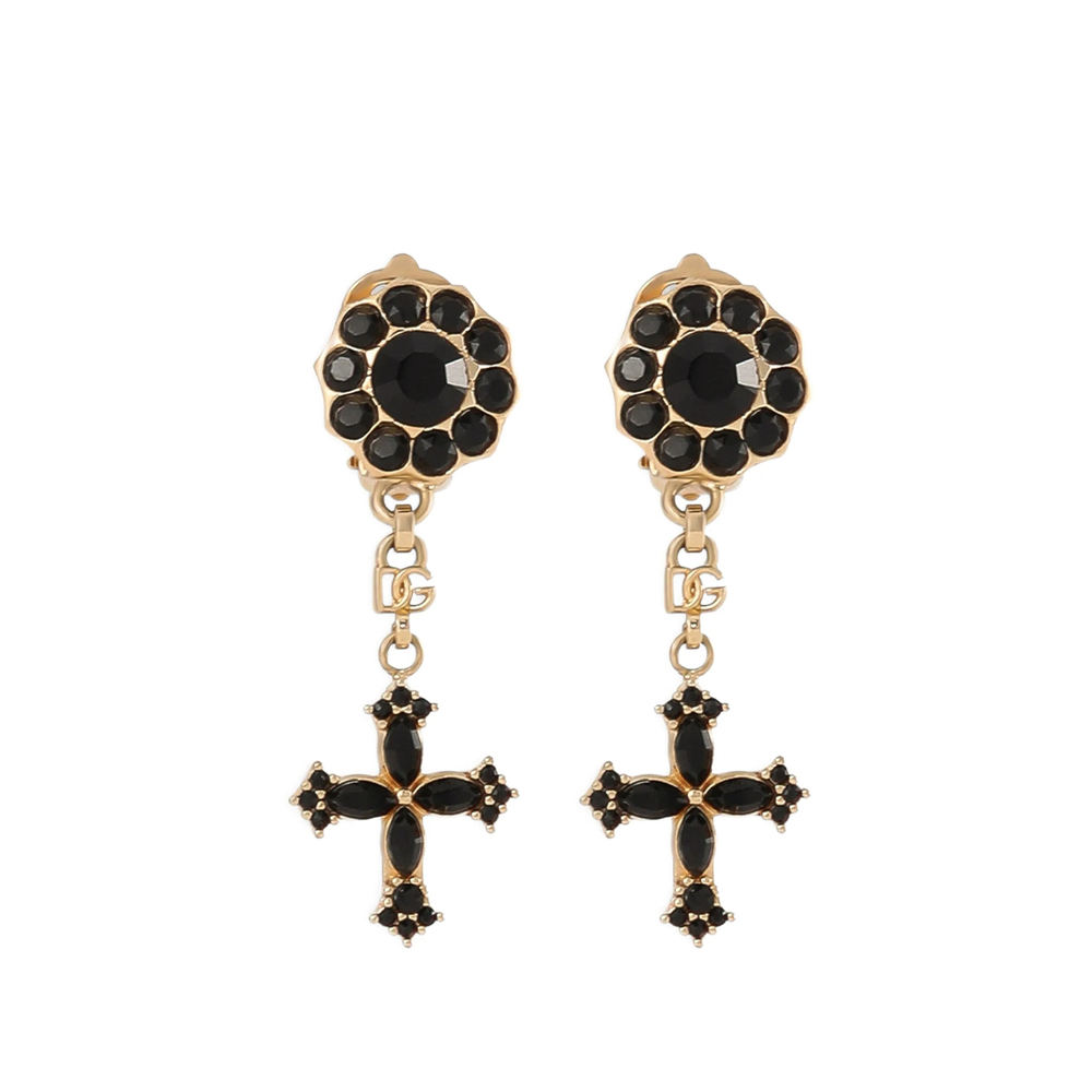 Dolce & Gabbana Rhinestone Clip Earrings