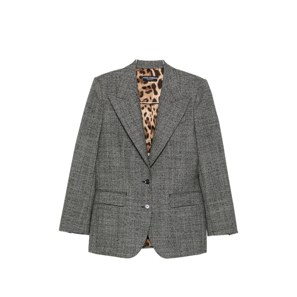 Dolce & Gabbana Peak-lapels Single-breasted Blazer In Grey