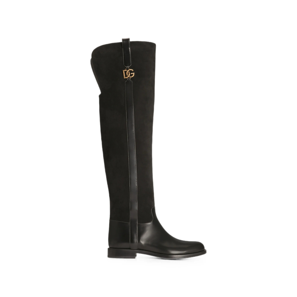 Dolce & Gabbana Suede Riding Boots