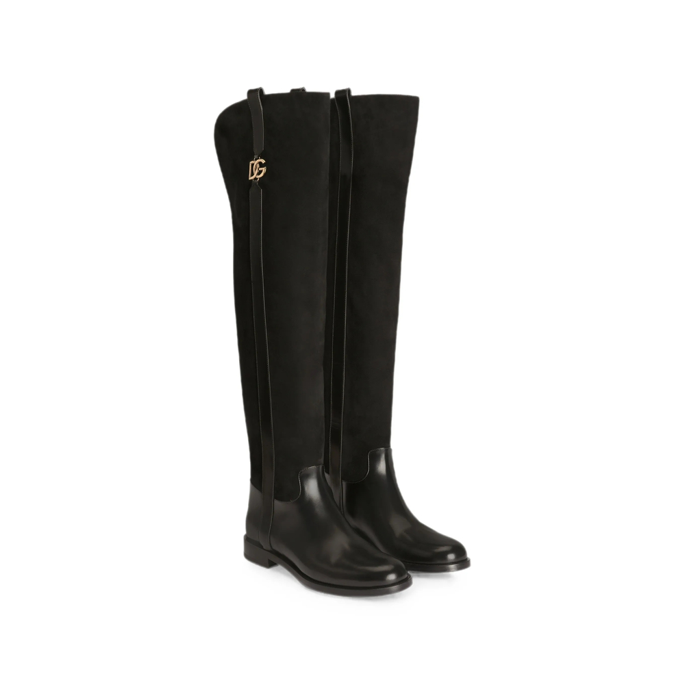 Suede Riding Boots
