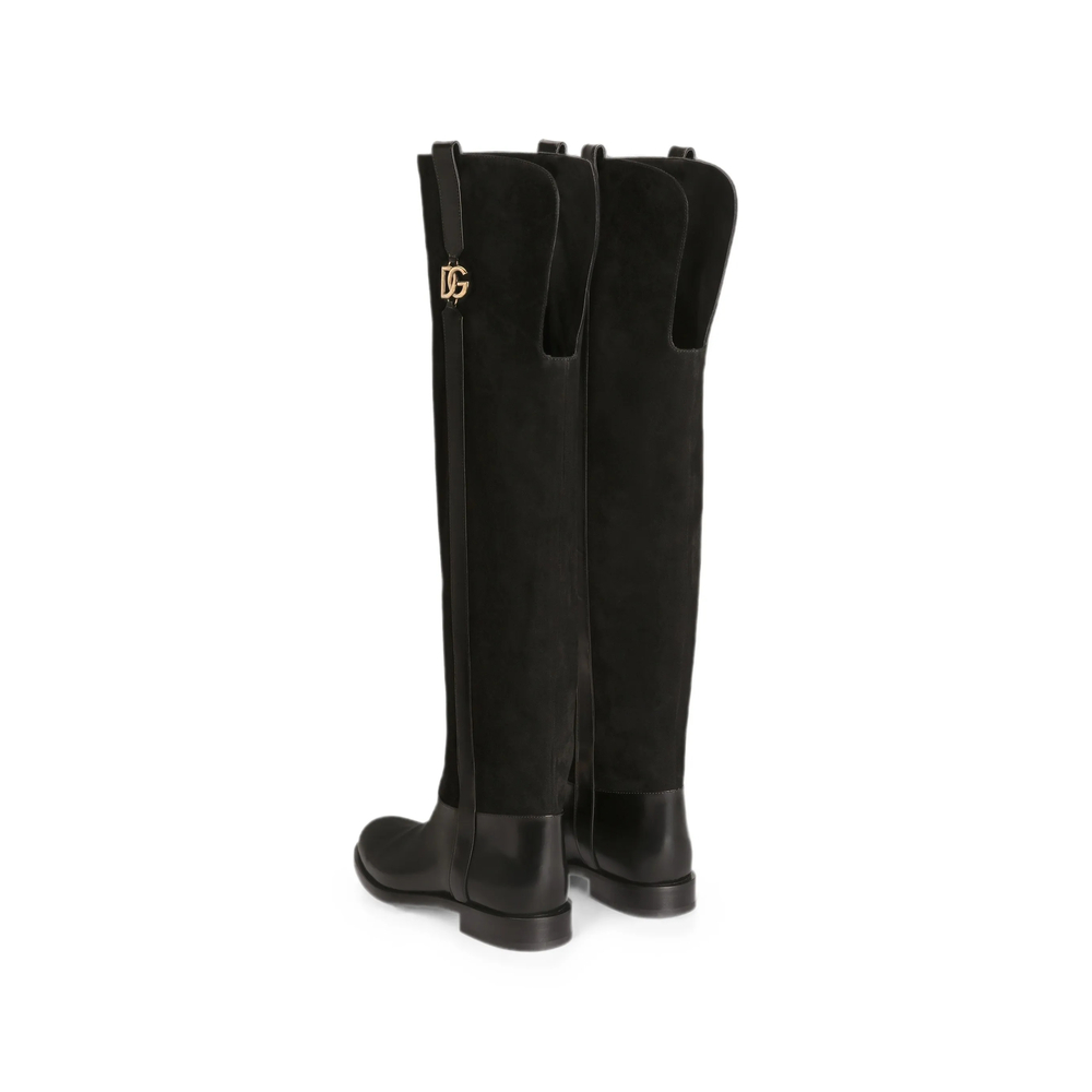 Suede Riding Boots