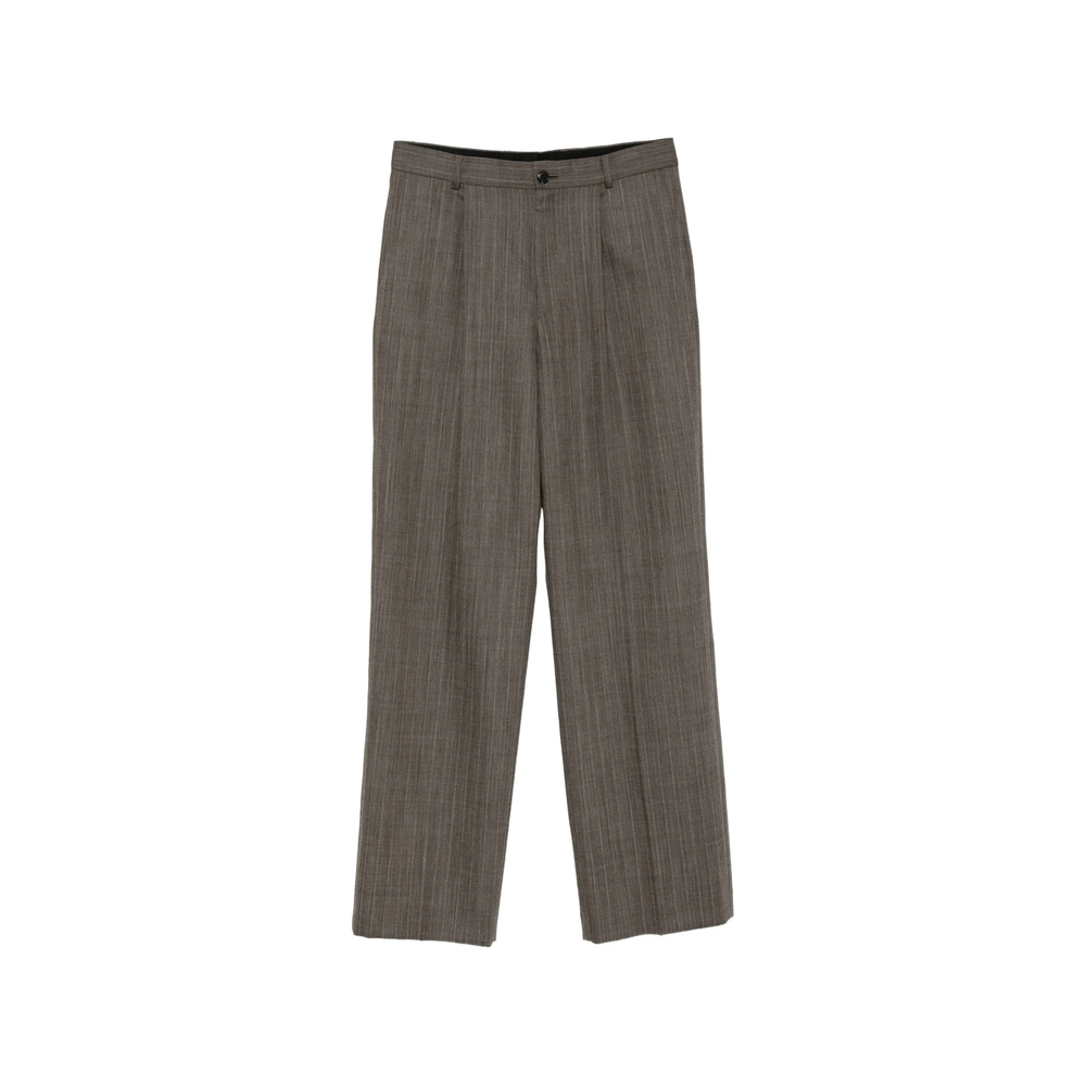Dries Van Noten Herringbone Pleated Trousers