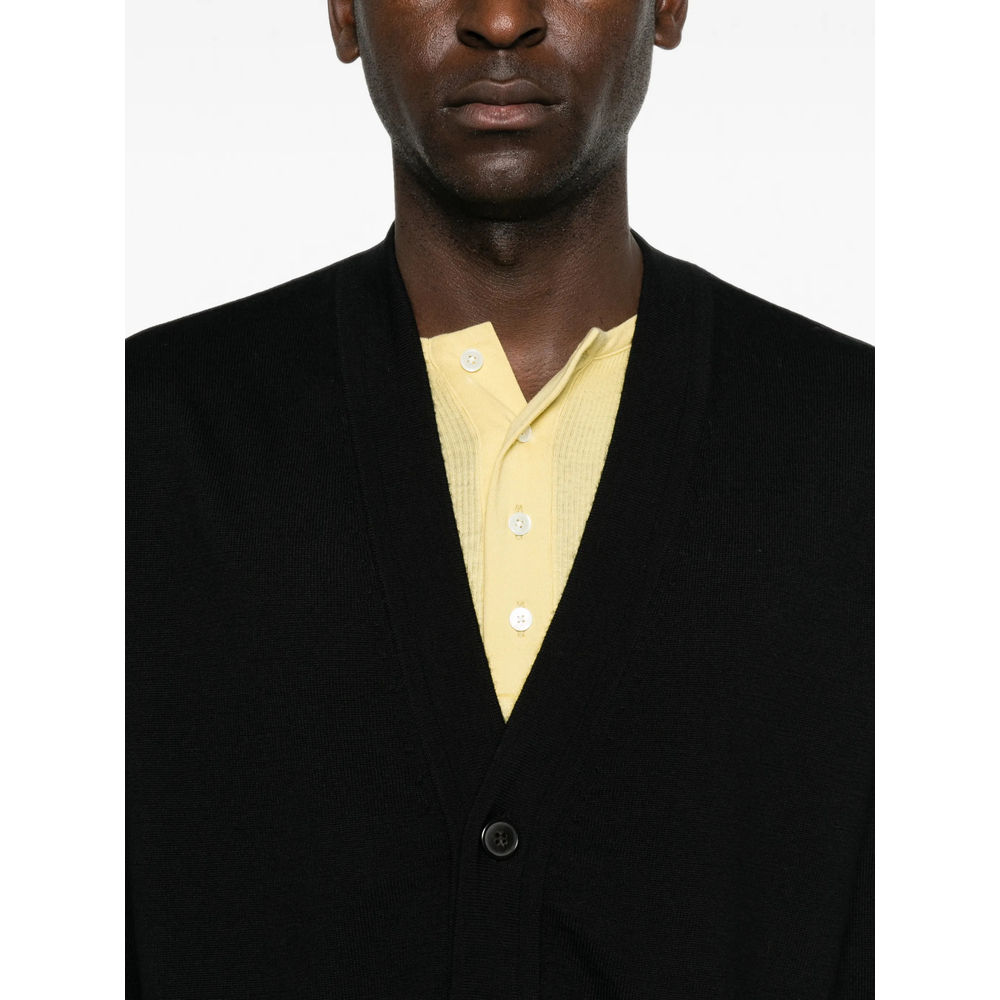 V-Neck Patch-Pocket Cardigan