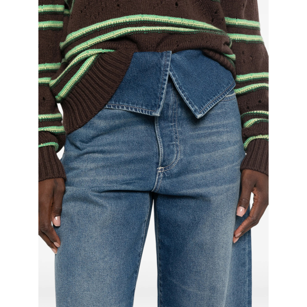 Folded Denim Jeans