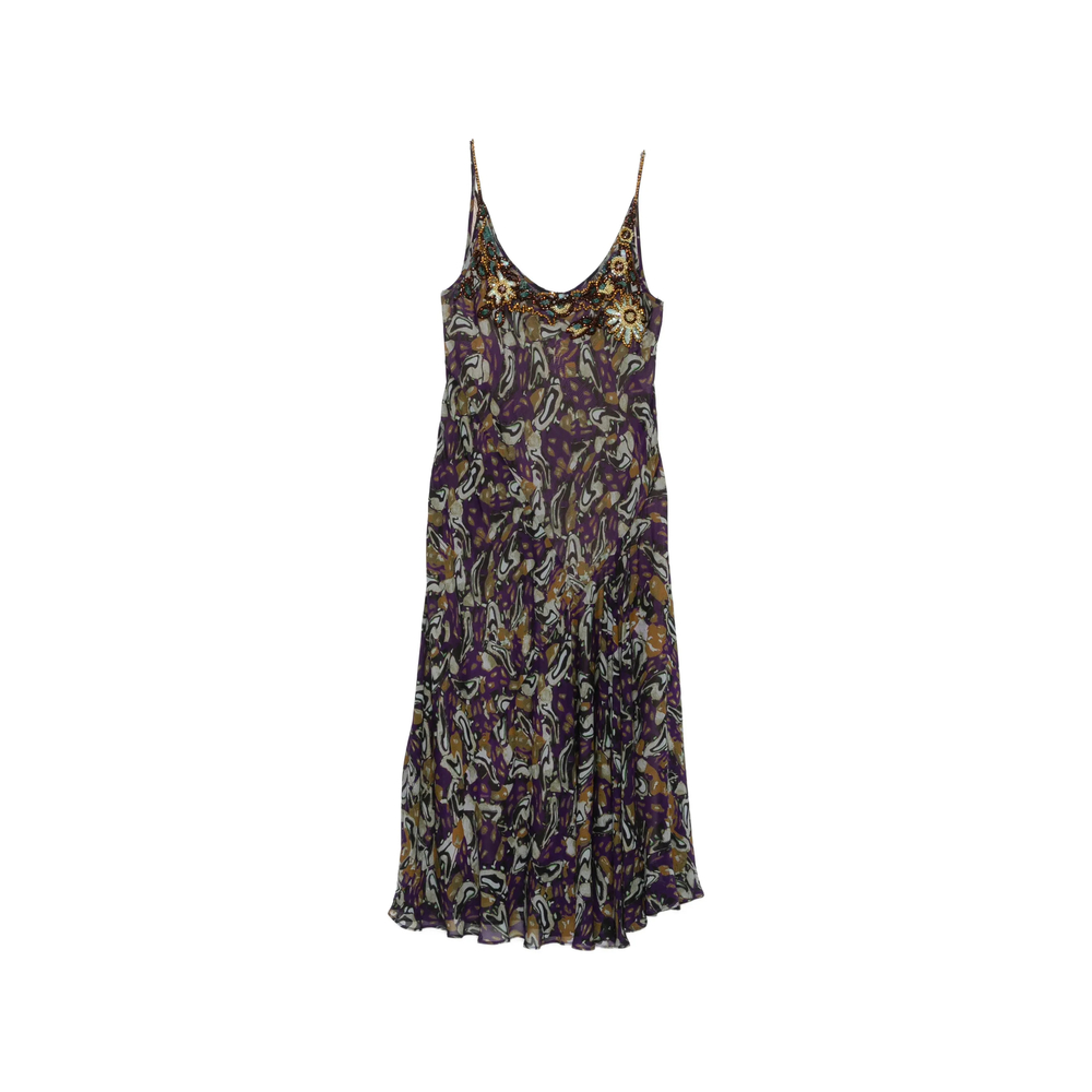 Dries Van Noten Embroidered Slip Dress