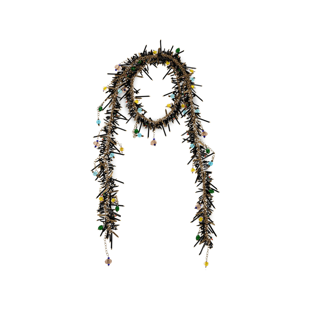 Dries Van Noten Bead-embellished Long Necklace