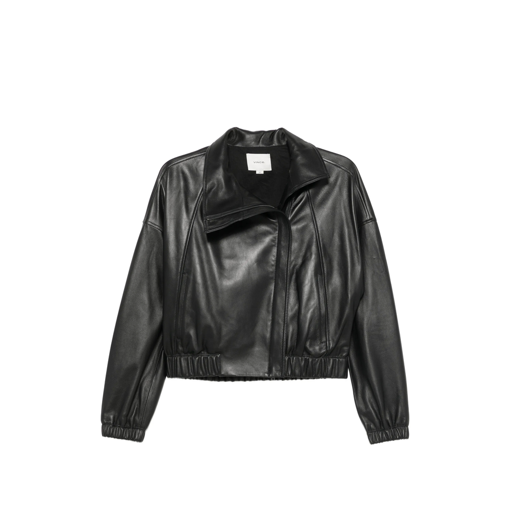 Vince Leather Bomber Jacket