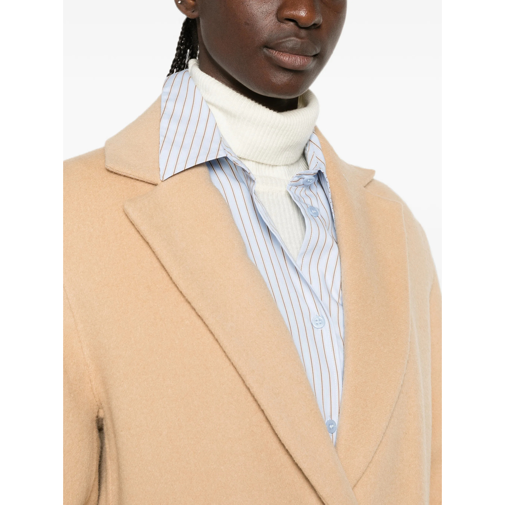 Notched-Lapels Single-Breasted Coat