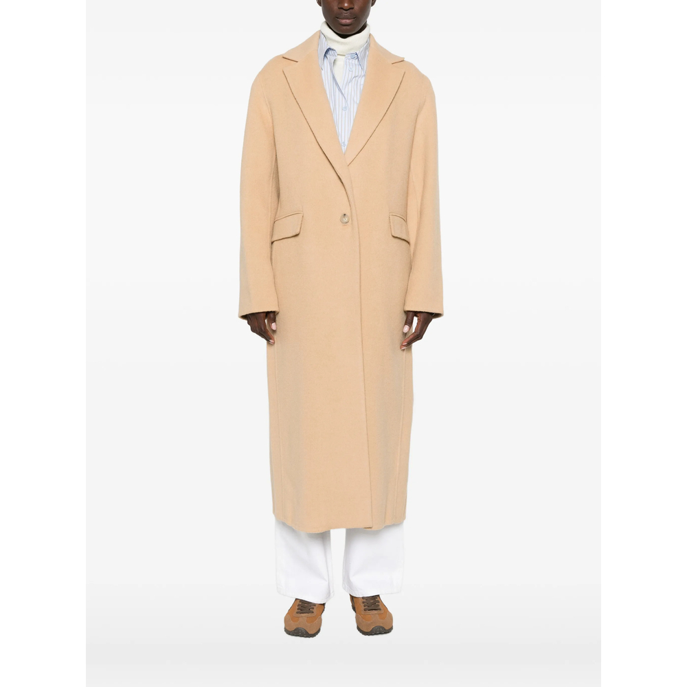 Notched-Lapels Single-Breasted Coat