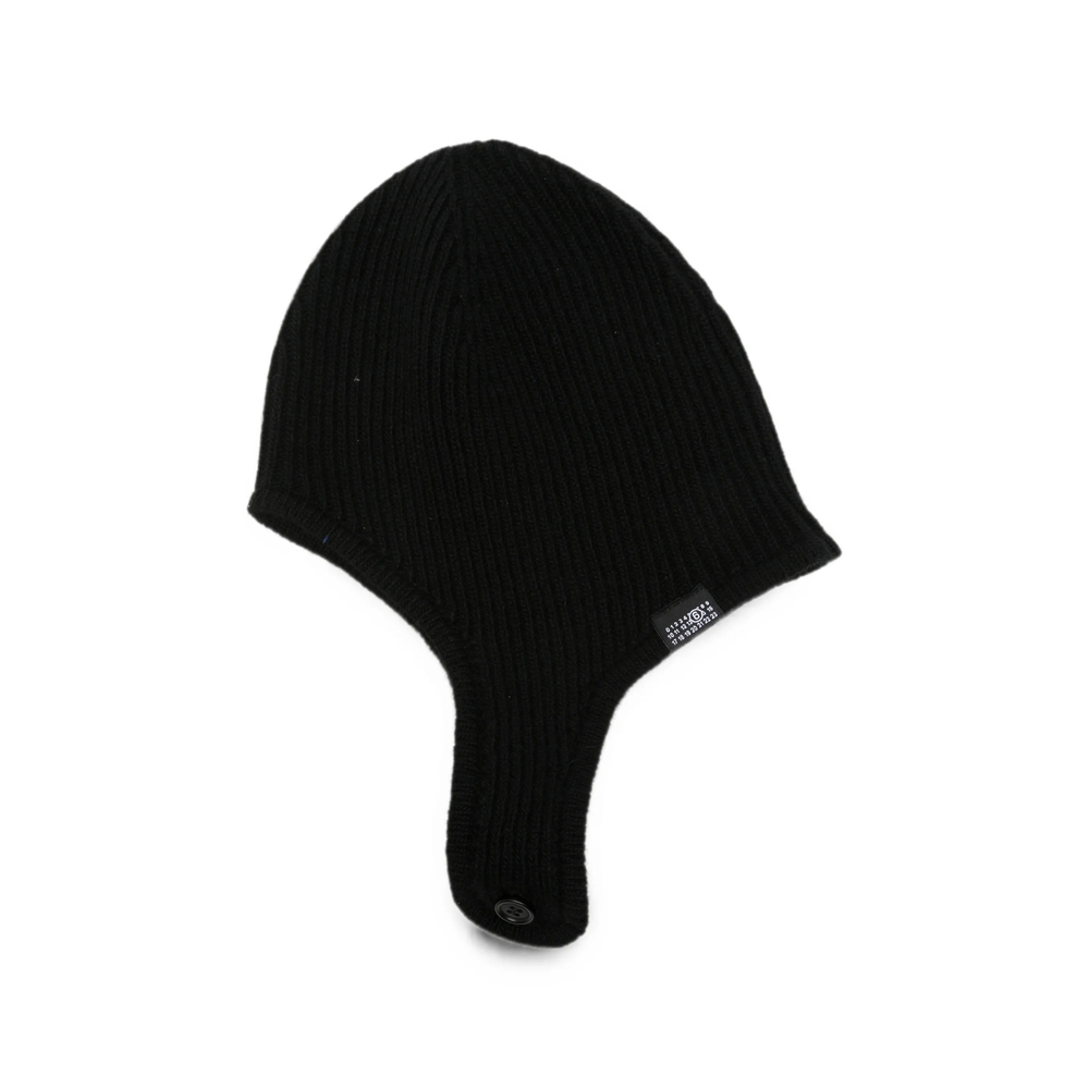 Mm6 Maison Margiela — Mm6 Maison Margiela Ribbed-knit Ear-flap Hat