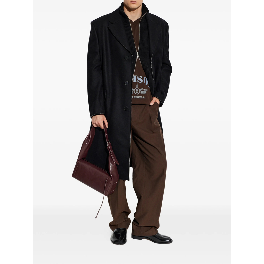 Mm6 Maison Margiela Wool Felt Single-Breasted Coat