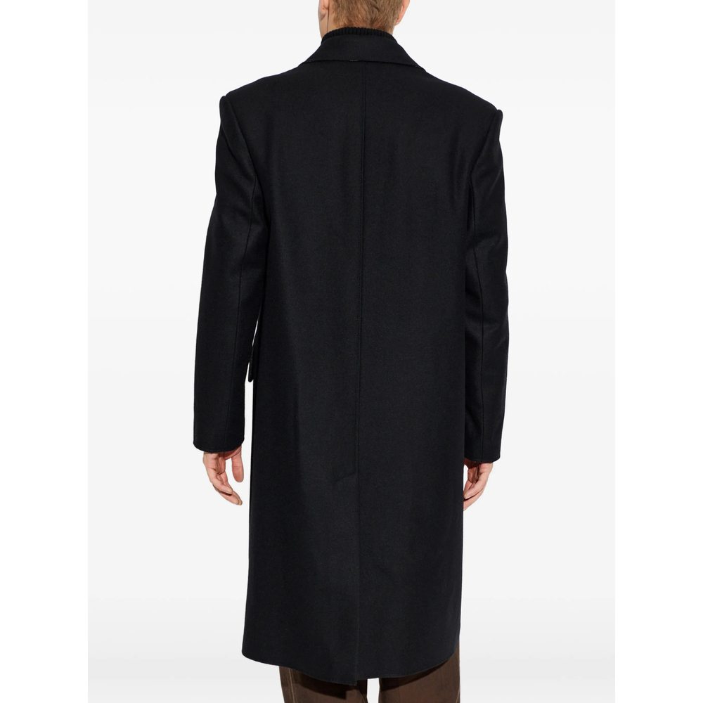 Mm6 Maison Margiela Wool Felt Single-Breasted Coat