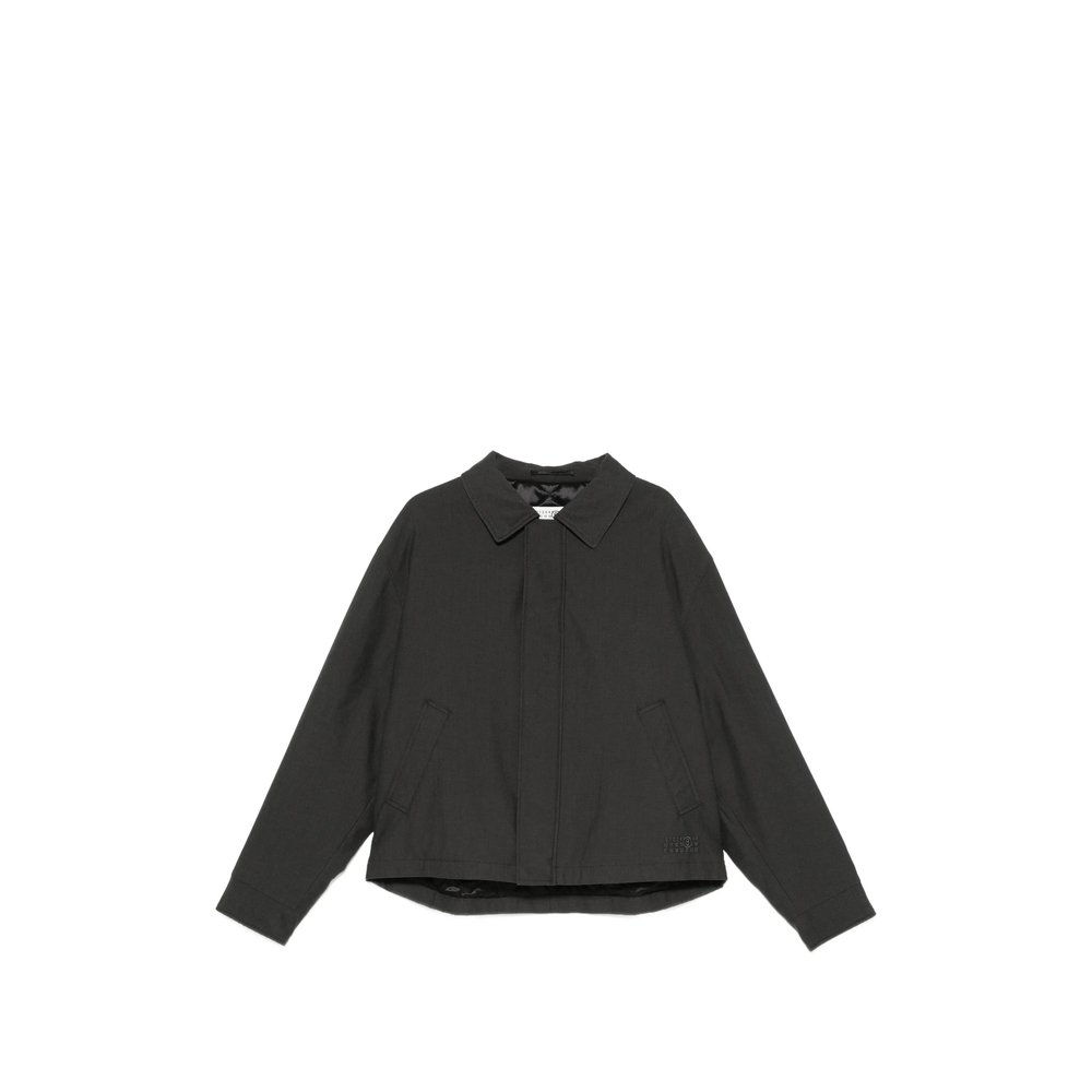 Mm6 Maison Margiela Logo-embroidered Concealed-fastening Jacket