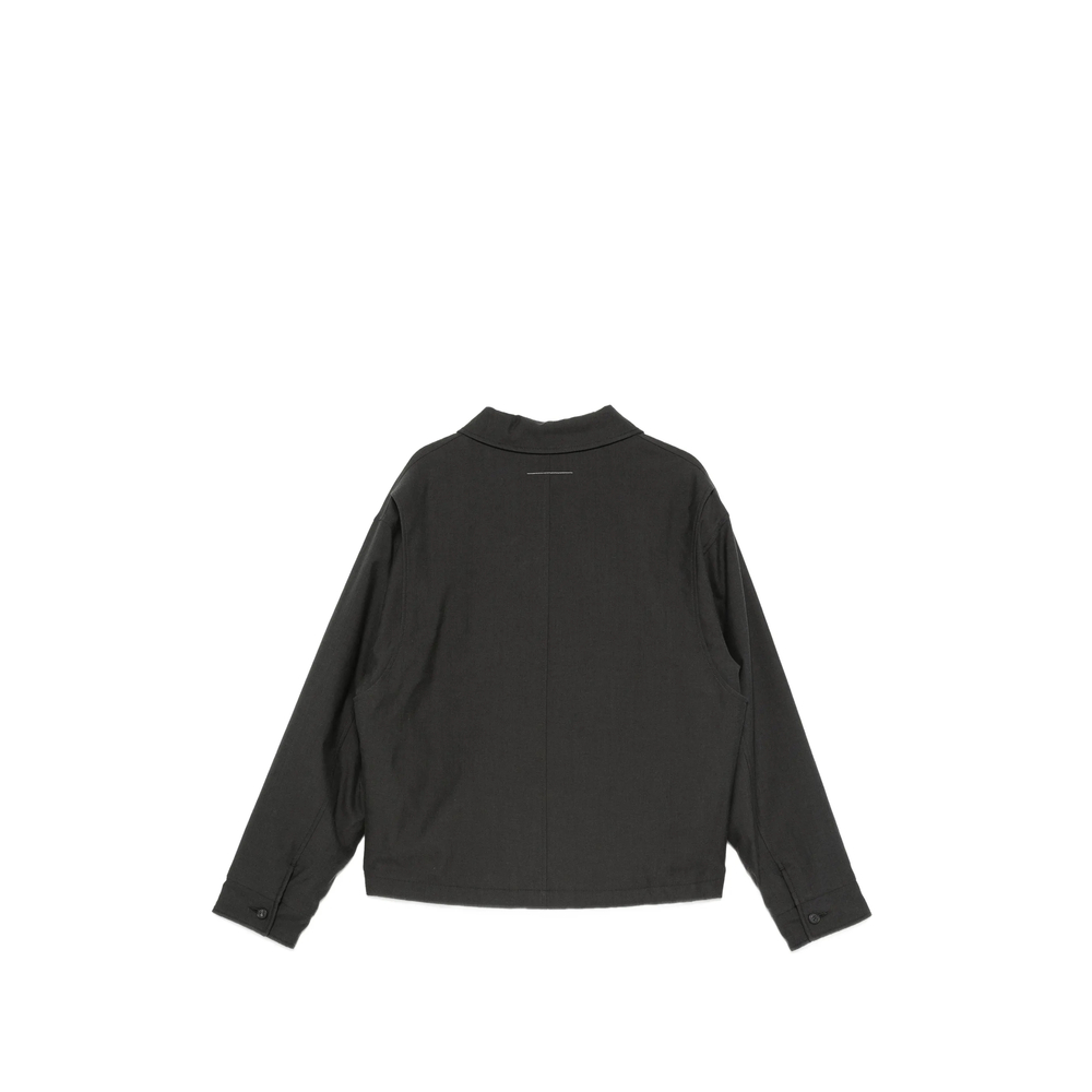 Mm6 Maison Margiela Logo-Embroidered Concealed-Fastening Jacket