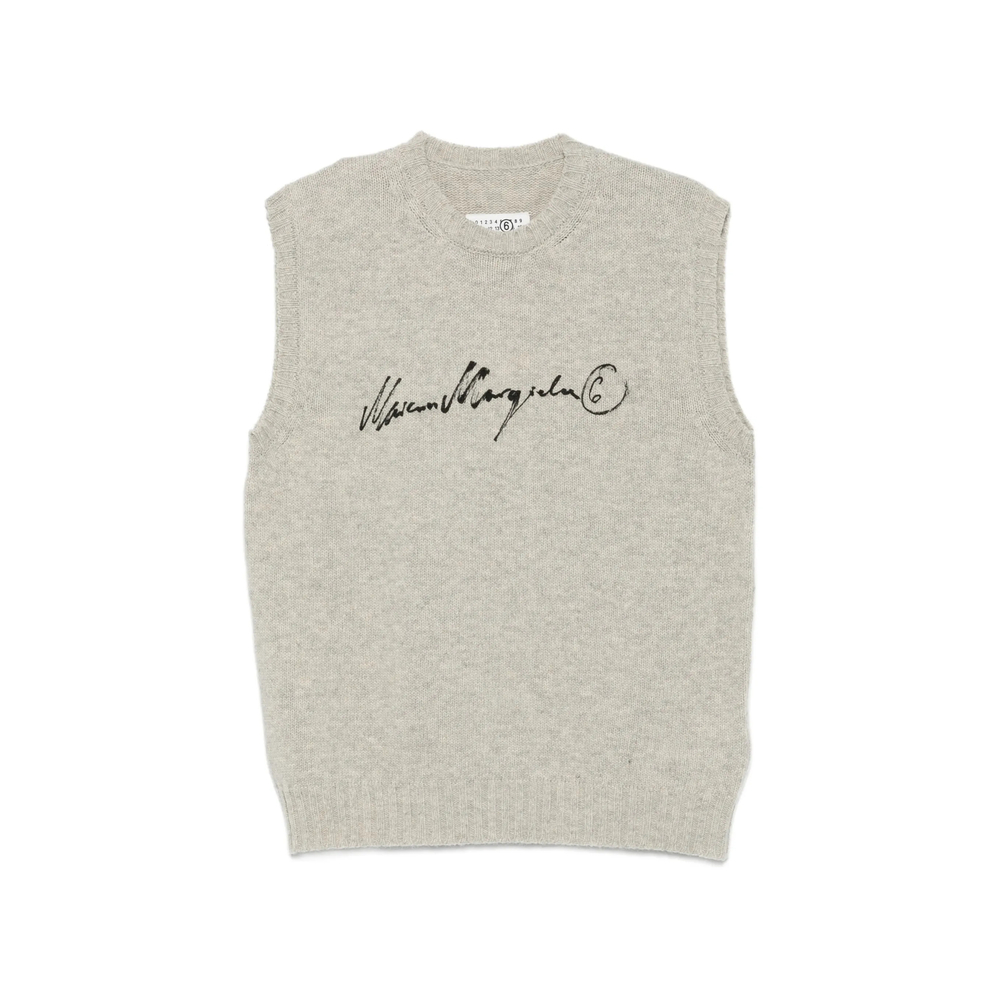 Mm6 Maison Margiela Logo-print Knitted Sweater