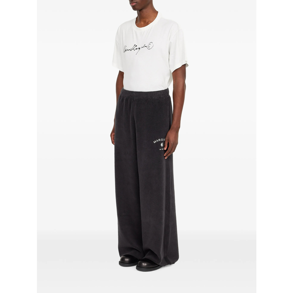 Mm6 Maison Margiela Brushed Fleece Cotton Sweatpants