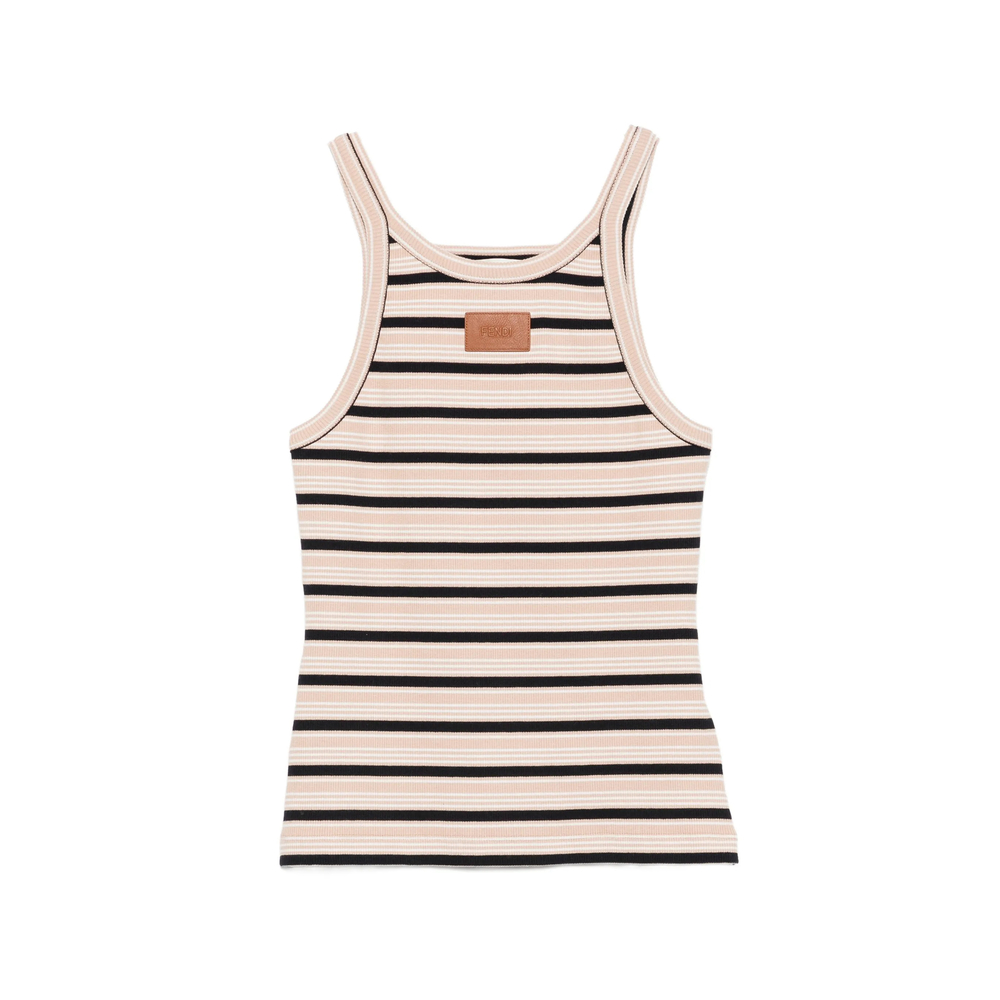 Fendi Cotton Striped Knit Top