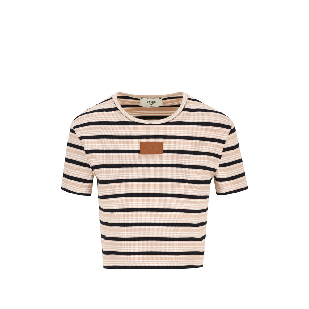 Fendi Top Striped Cotton Jumper