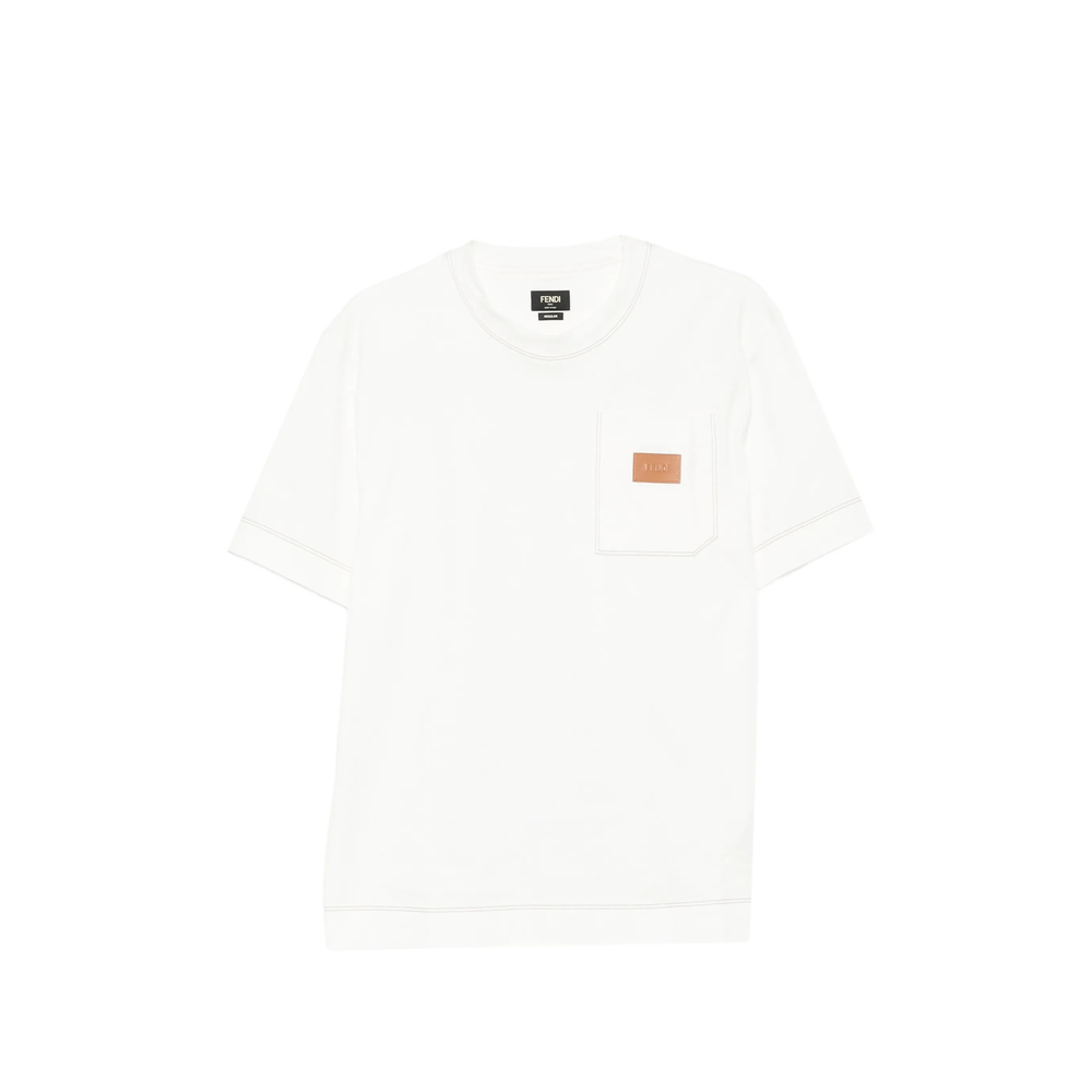 Fendi Logo-patch Stitching Detail T-shirt