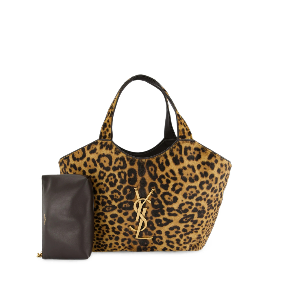 Medium Icare Leopard-Print Tote Bag