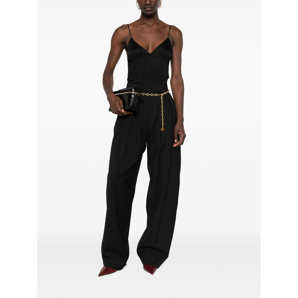 Logo-Plaque Chain-Strap Top