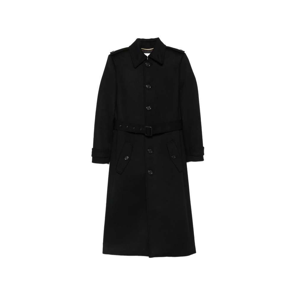 Belted Single-Breasted Coat