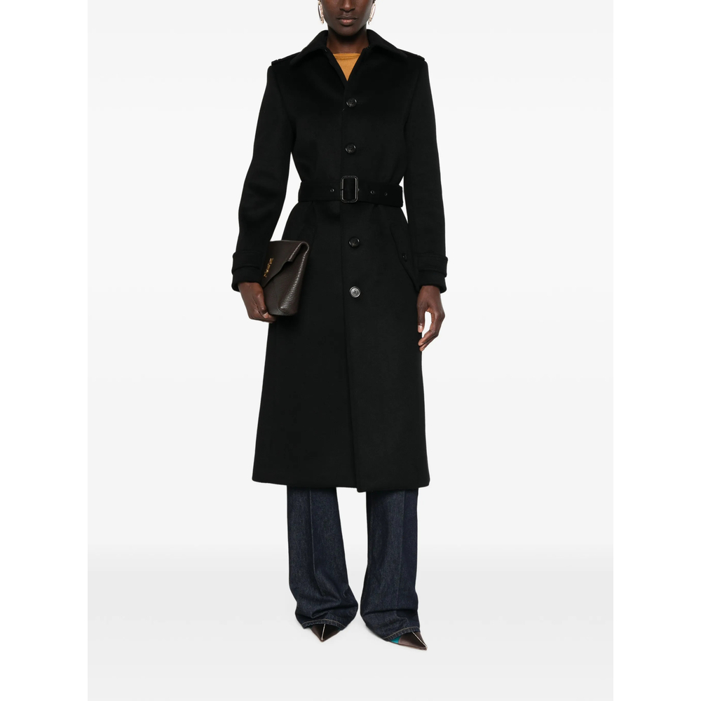 Belted Single-Breasted Coat