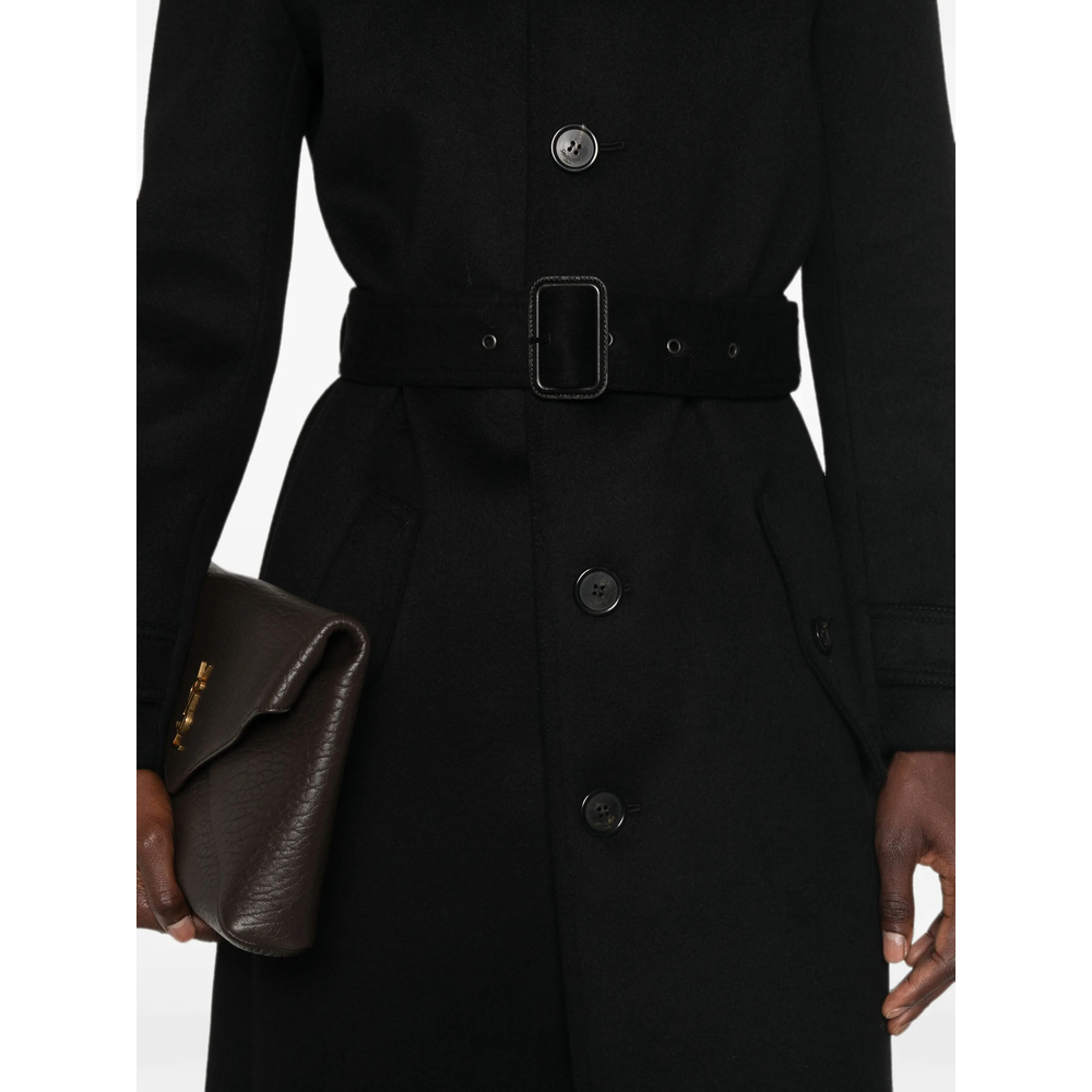 Belted Single-Breasted Coat