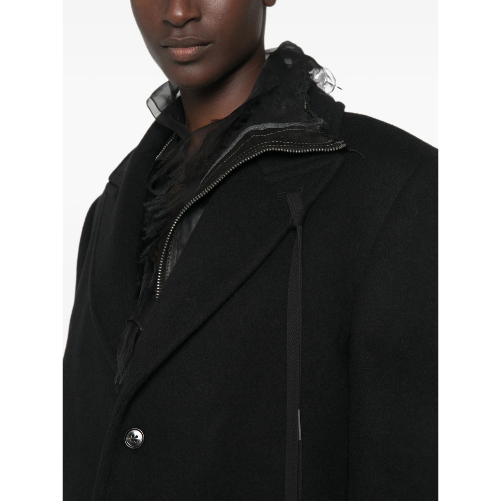 Single-Breasted Notched-Lapels Coat