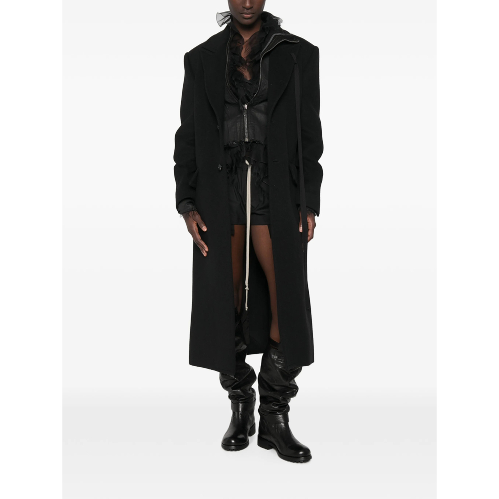 Single-Breasted Notched-Lapels Coat