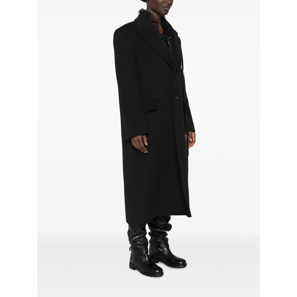 Single-Breasted Notched-Lapels Coat