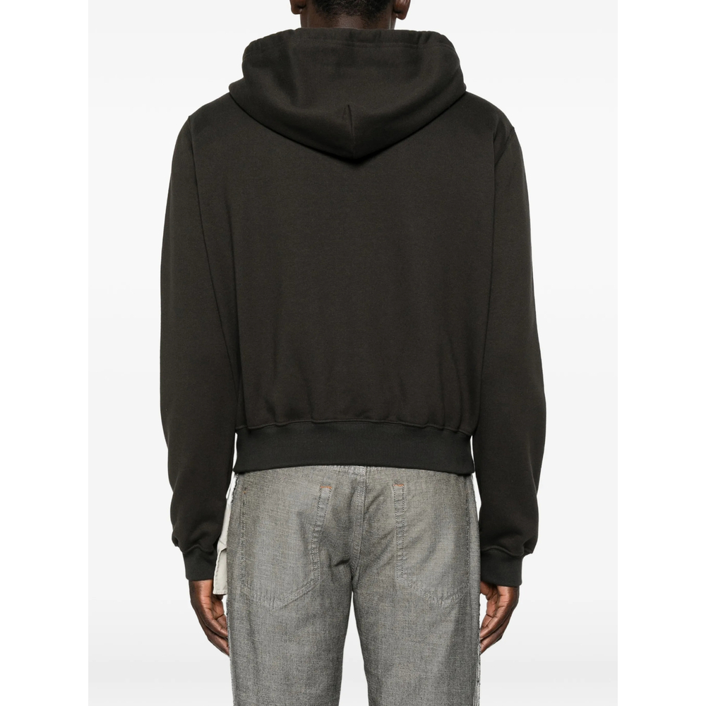 Belt-Detail Zip-Up Hoodie