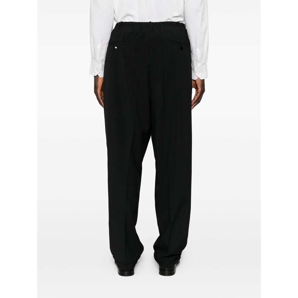 Pleated Elasticated-Waistband Trousers