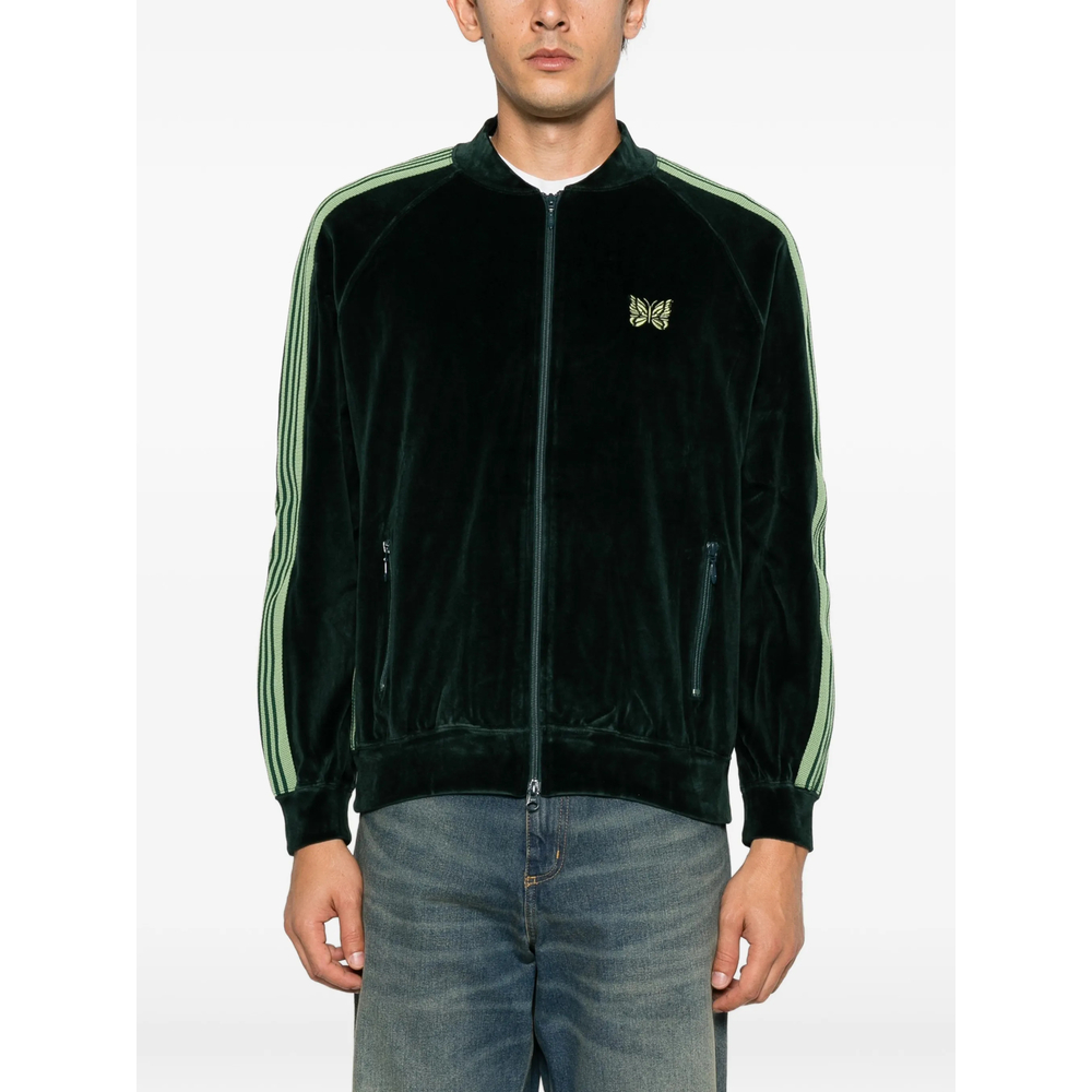 Side-Stripe Velvet Jacket