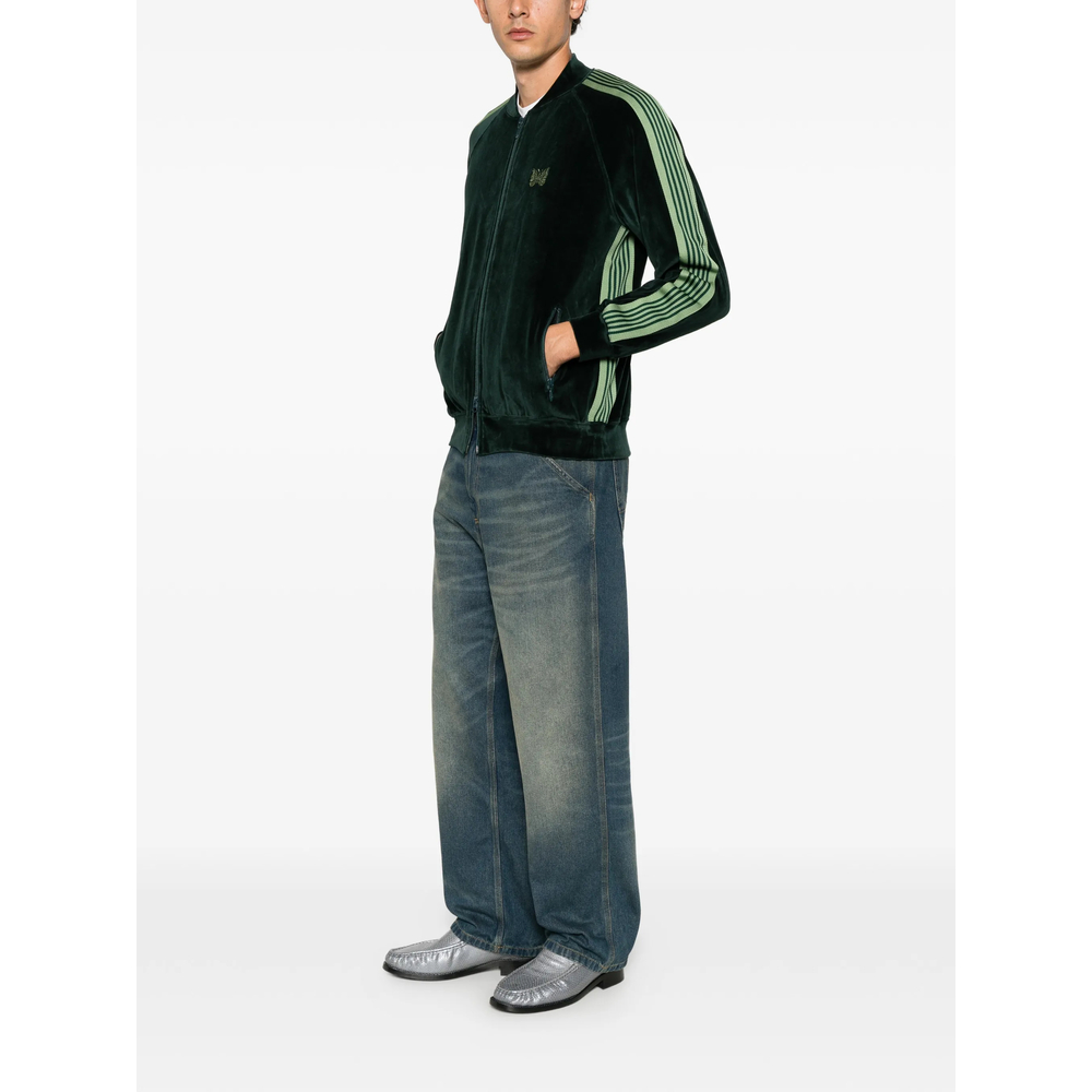 Side-Stripe Velvet Jacket