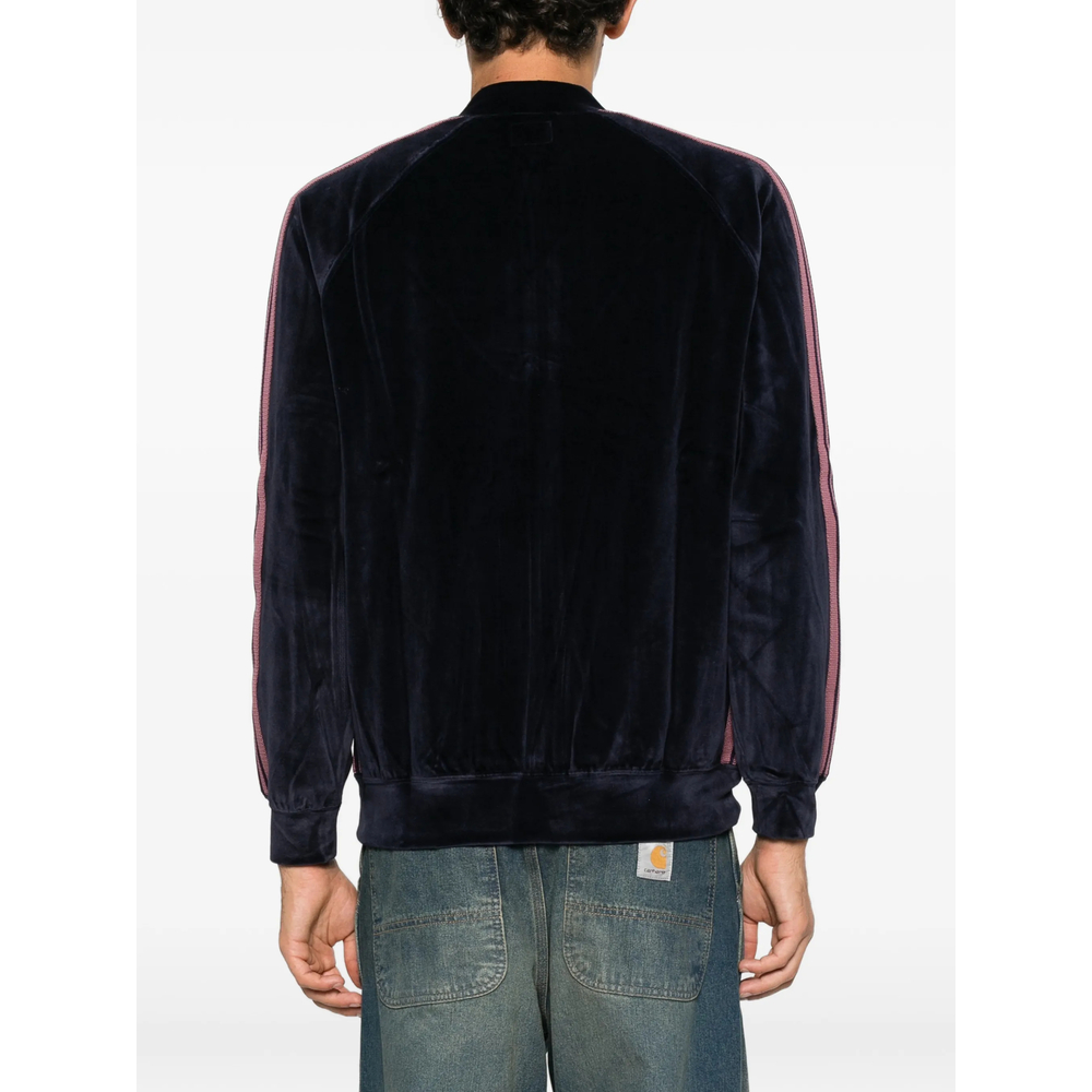 Velvet Logo-Embroidered Jacket