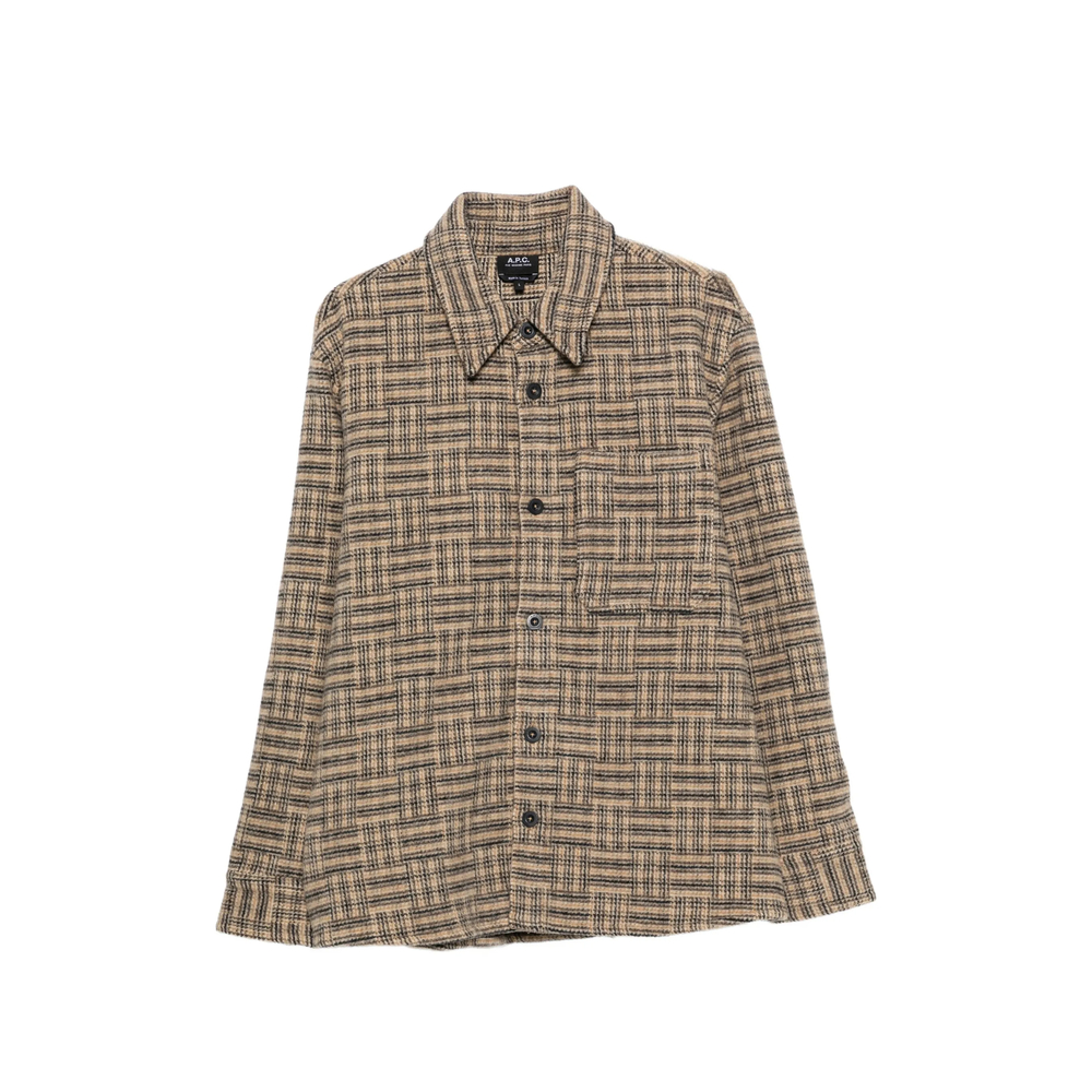 A. p.c. Check-pattern Button-down Shirt
