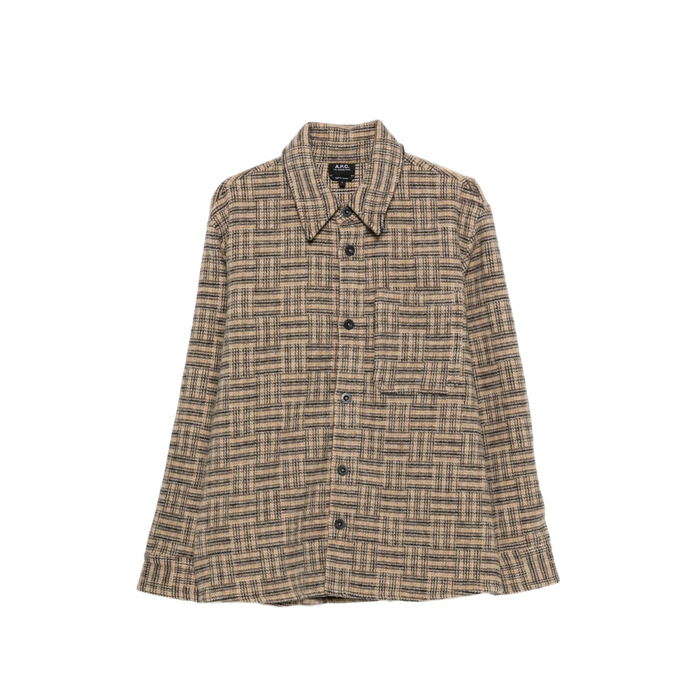 A. P.C. Check-Pattern Button-Down Shirt