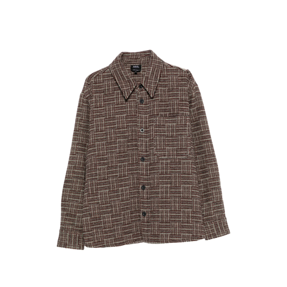 A. p.c. Checked Wool-blend Shirt