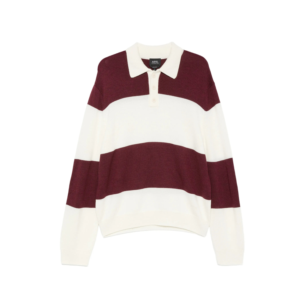 A. P.C. Luis Polo - Wool Rugby Polo Shirt