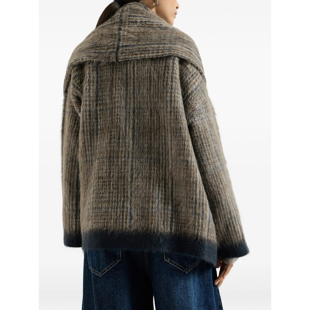 Mohair And Wool Prince Of Wales Double Jacket