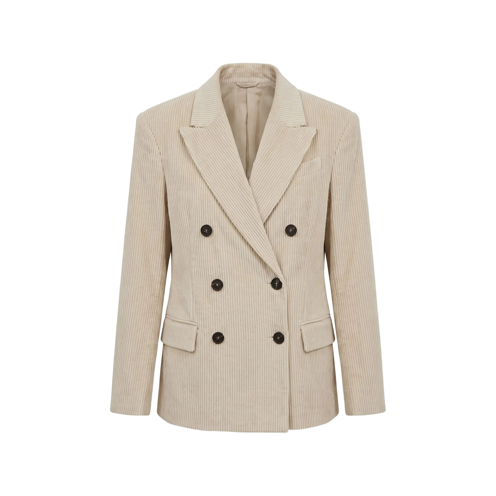 Brunello Cucinelli Double-breasted Corduroy Blazer